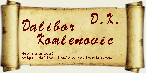 Dalibor Komlenović vizit kartica